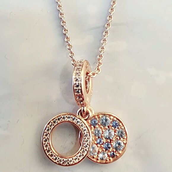 Pandora Rose Coloured Sterling Silver Pendant and Chain - Picture 3 of 3